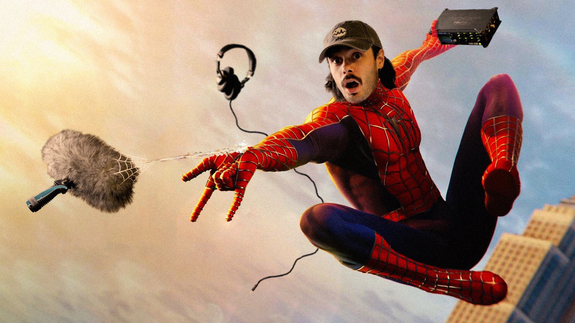 Load video: Video showcasing how I reimagined spider-mans web shooter with my own field recording and sound design